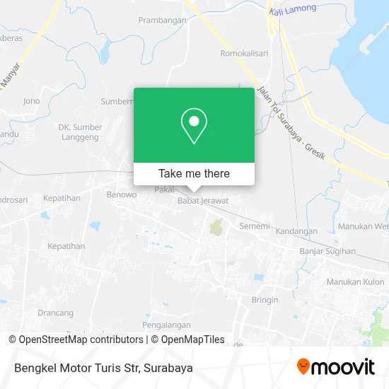 Bengkel Motor Turis Str map