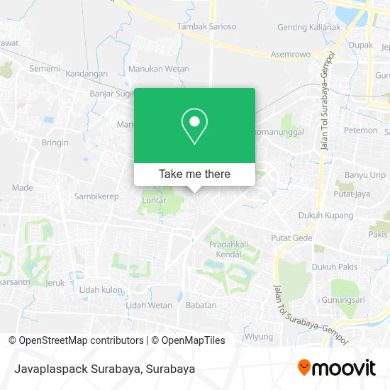 Javaplaspack Surabaya map