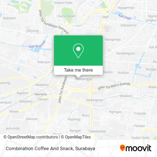 Combination Coffee And Snack map