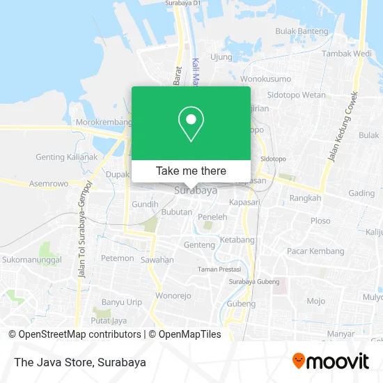 The Java Store map