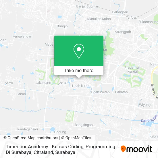 Timedoor Academy | Kursus Coding, Programming Di Surabaya, Citraland map