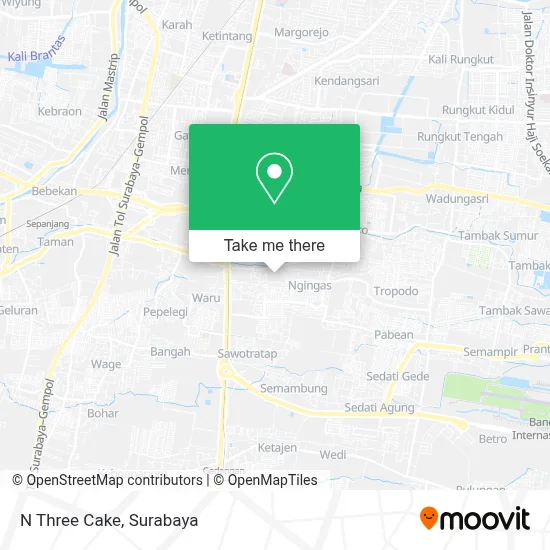 N Three Cake map