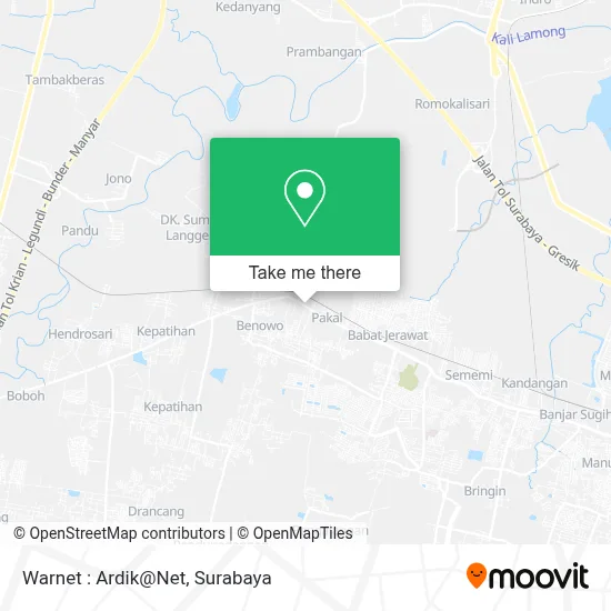 Warnet : Ardik@Net map