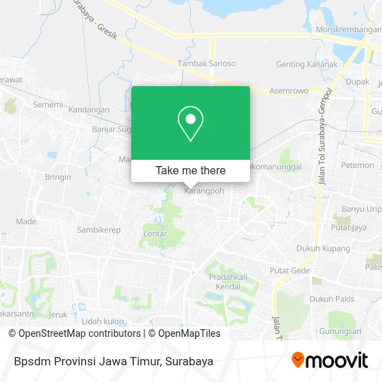 Bpsdm Provinsi Jawa Timur map