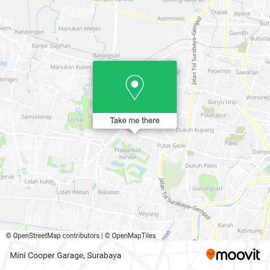 Mini Cooper Garage map