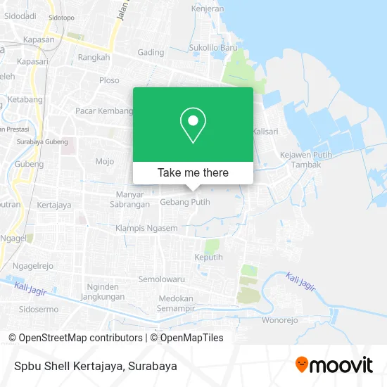 Spbu Shell Kertajaya map