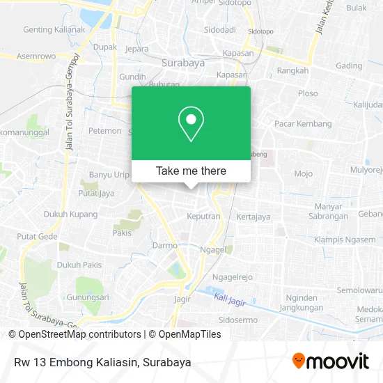 Rw 13 Embong Kaliasin map