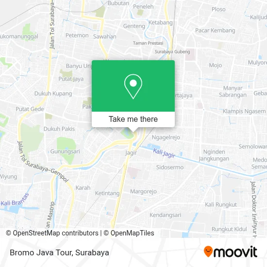 Bromo Java Tour map