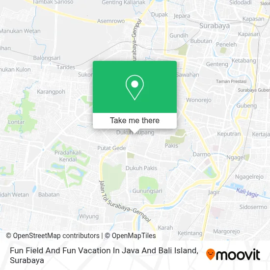 Fun Field And Fun Vacation In Java And Bali Island map