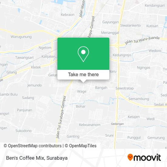 Ben's Coffee Mix map