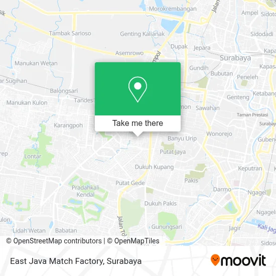 East Java Match Factory map