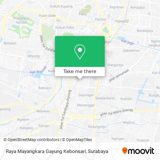Raya Mayangkara Gayung Kebonsari map