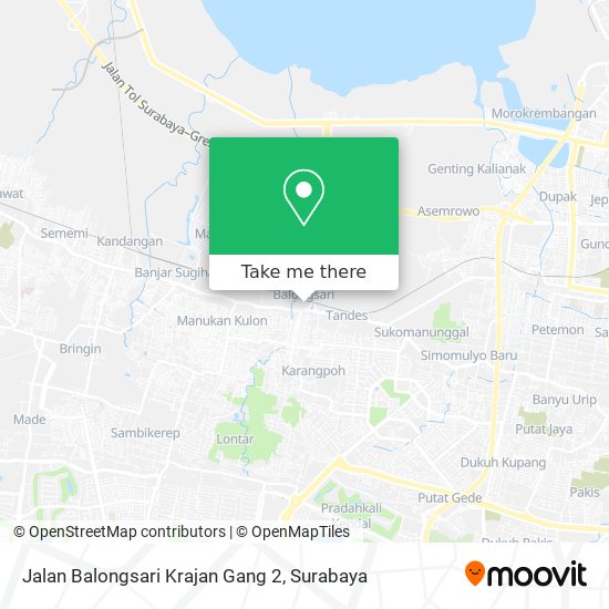 Jalan Balongsari Krajan Gang 2 map