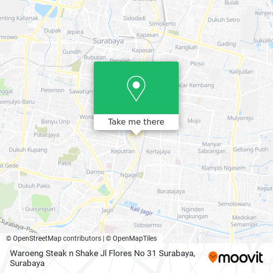 Waroeng Steak n Shake Jl Flores No 31 Surabaya map