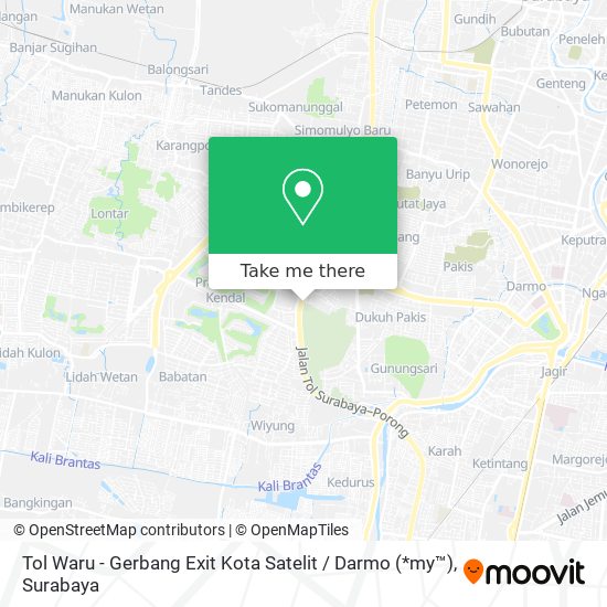 Tol Waru - Gerbang Exit Kota Satelit / Darmo (*my™) map