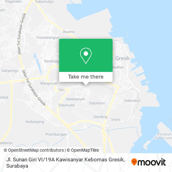 Jl. Sunan Giri VI / 19A Kawisanyar Kebomas Gresik map