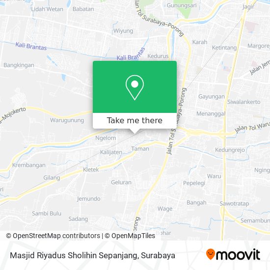 Masjid Riyadus Sholihin Sepanjang map