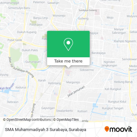 SMA Muhammadiyah 3 Surabaya map