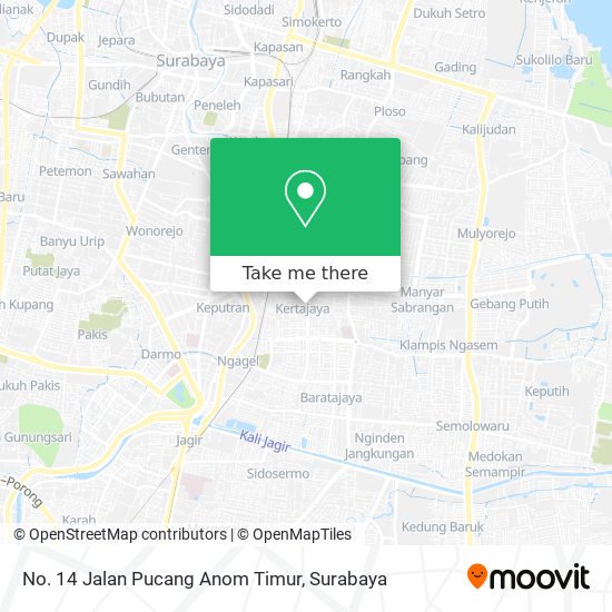 No. 14 Jalan Pucang Anom Timur map