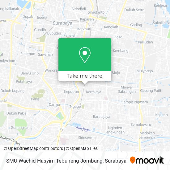 SMU Wachid Hasyim Tebuireng Jombang map