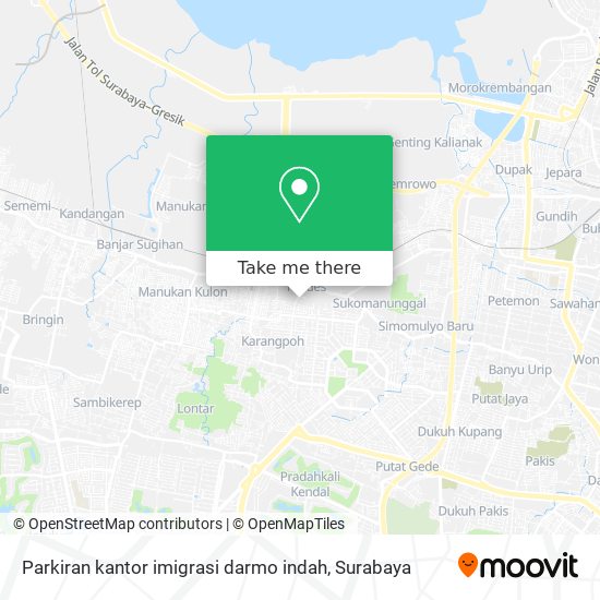 Parkiran kantor imigrasi darmo indah map