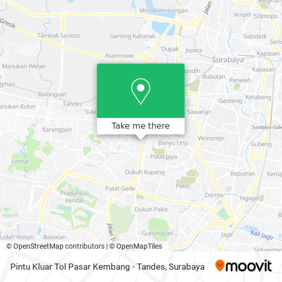 Pintu Kluar Tol Pasar Kembang - Tandes map