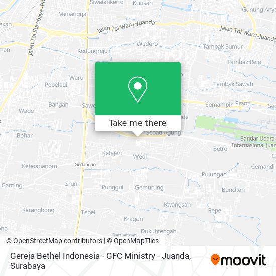 Gereja Bethel Indonesia - GFC Ministry - Juanda map