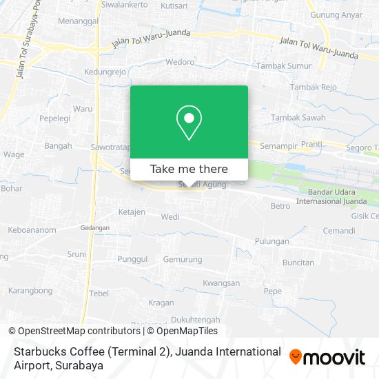 Starbucks Coffee (Terminal 2), Juanda International Airport map