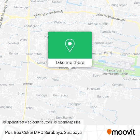 Pos Bea Cukai MPC Surabaya map