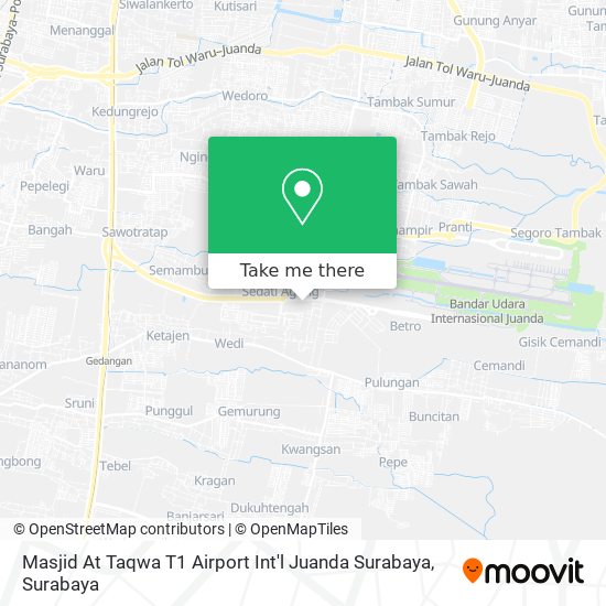 Masjid At Taqwa T1 Airport Int'l Juanda Surabaya map