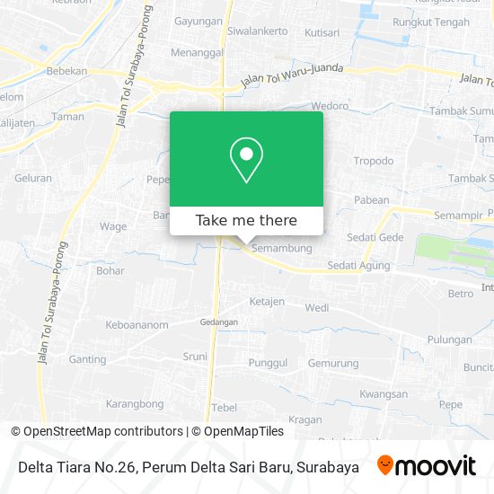 Delta Tiara No.26, Perum Delta Sari Baru map
