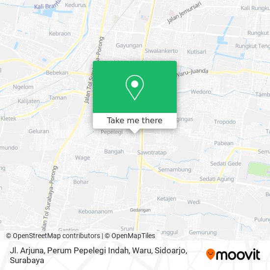 Jl. Arjuna, Perum Pepelegi Indah, Waru, Sidoarjo map