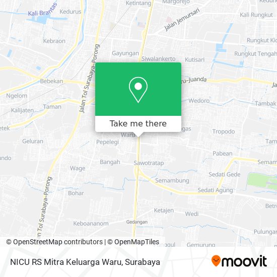 NICU RS Mitra Keluarga Waru map