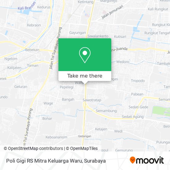 Poli Gigi RS Mitra Keluarga Waru map
