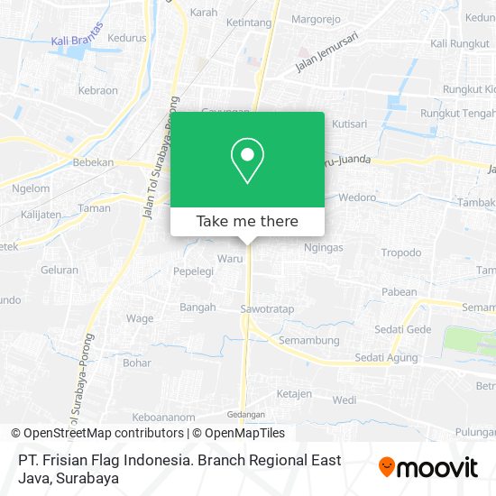 PT. Frisian Flag Indonesia. Branch Regional East Java map