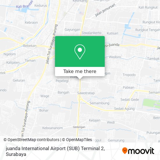 juanda International Airport (SUB) Terminal 2 map