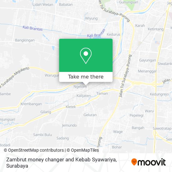 Zambrut money changer and Kebab Syawariya map