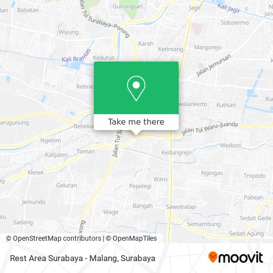Rest Area Surabaya - Malang map