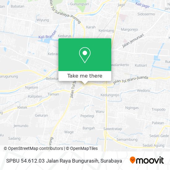 SPBU 54.612.03 Jalan Raya Bungurasih map
