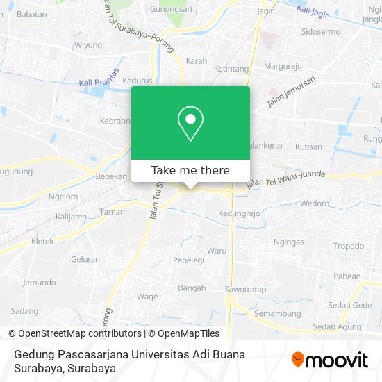 Gedung Pascasarjana Universitas Adi Buana Surabaya map