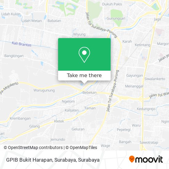 GPIB Bukit Harapan, Surabaya map