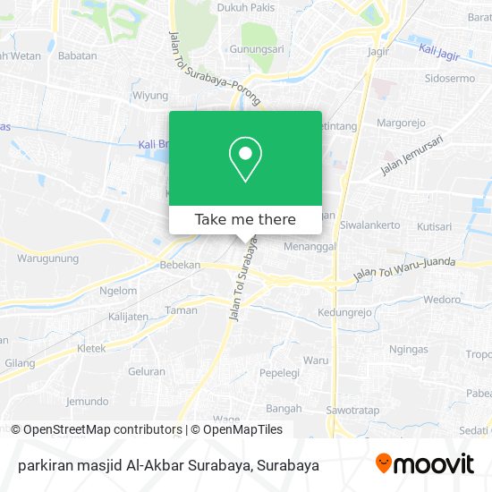 parkiran masjid Al-Akbar Surabaya map