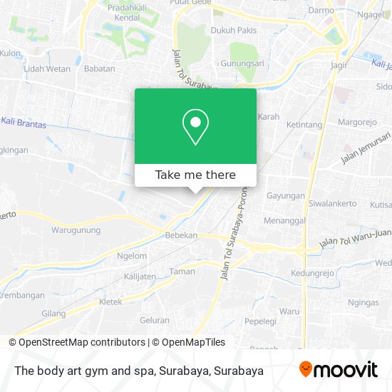 The body art gym and spa, Surabaya map