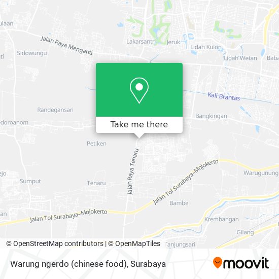 Warung ngerdo (chinese food) map