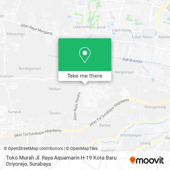 Toko Murah Jl. Raya Aquamarin H-19 Kota Baru Driyorejo map