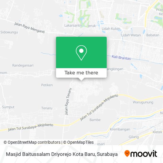 Masjid Baitussalam Driyorejo Kota Baru map