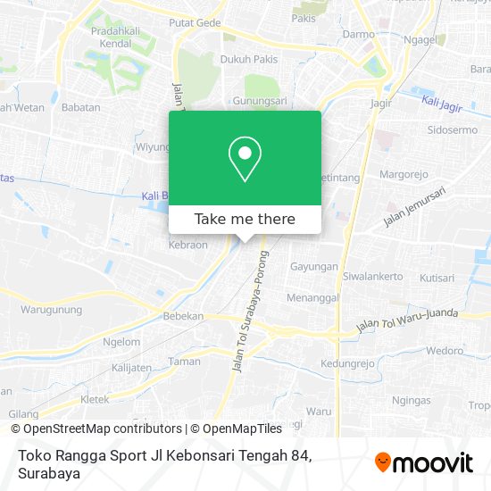 Toko Rangga Sport Jl Kebonsari Tengah 84 map