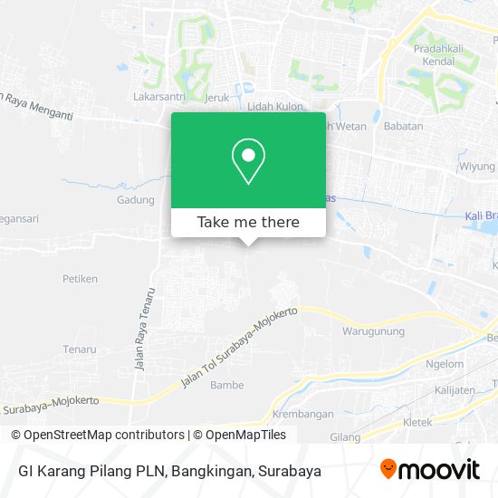 GI Karang Pilang PLN, Bangkingan map