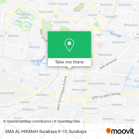 SMA AL-HIKMAH  Surabaya  X-10 map
