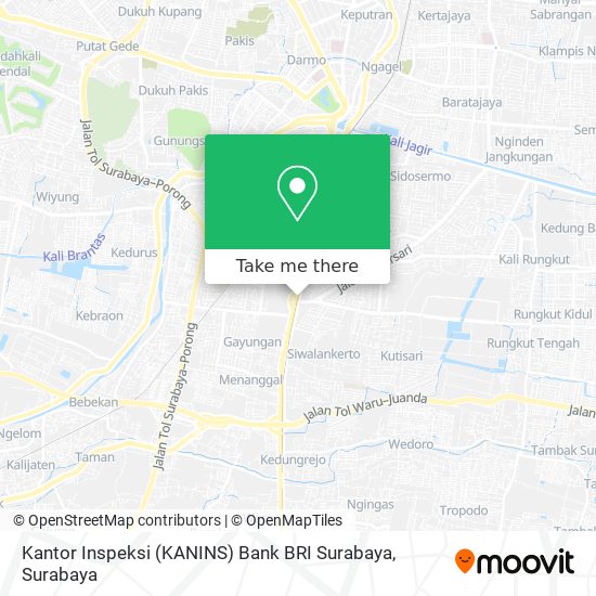 Kantor Inspeksi (KANINS) Bank BRI Surabaya map